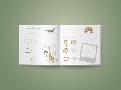Kindergarten-Freundebuch im tierischen Design zum Ausfüllen