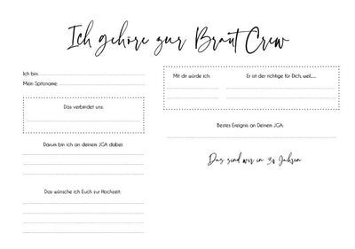Freundebuch JGA / Junggesellenabschied / Braut-Freundebuch / Hochzeitsfreundebuch