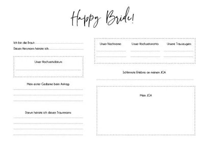 Freundebuch JGA / Junggesellenabschied / Braut-Freundebuch / Hochzeitsfreundebuch