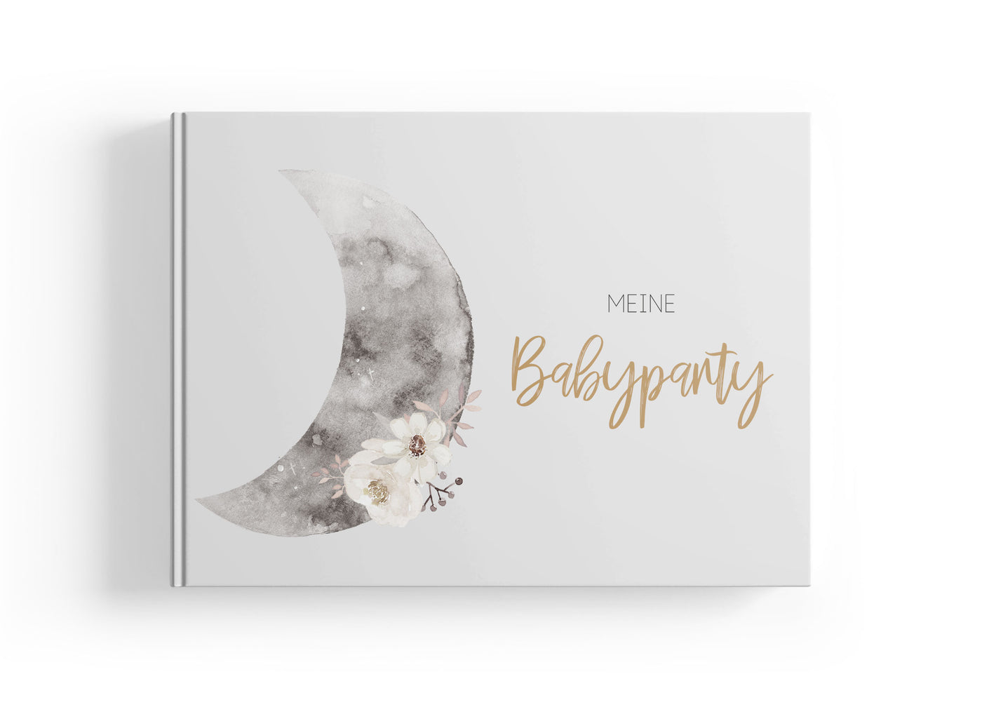 Freundebuch zur Babyparty im Mond Design