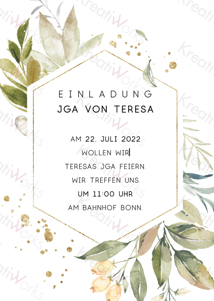 Digitale Einladung zum JGA