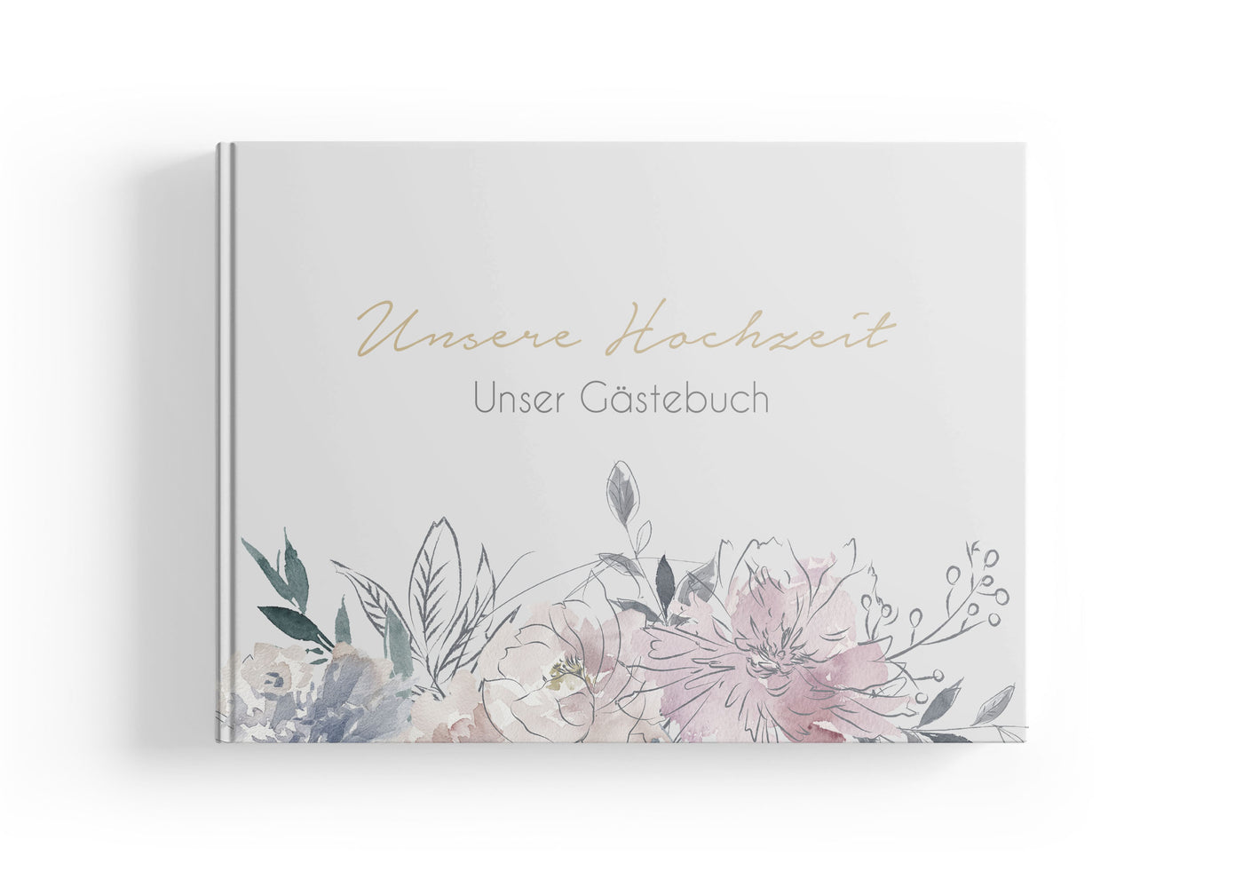Gästebuch zur Hochzeit im Blumen Design
