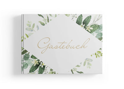 Gästebuch zur Hochzeit im edlen Eukalyptus Design