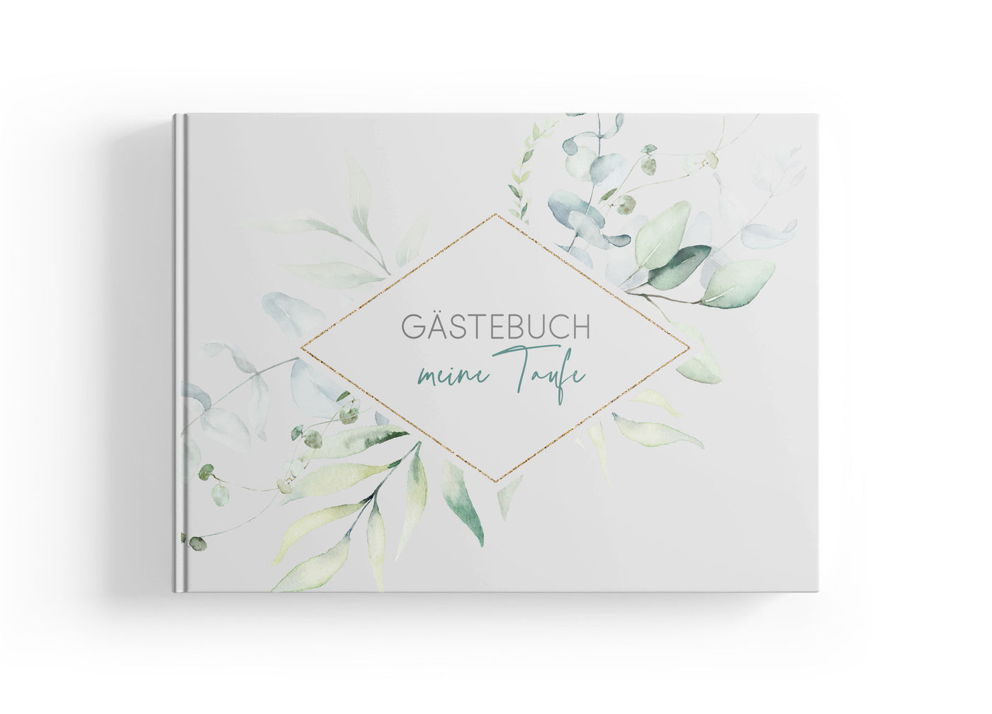 Gästebuch im Greenery Design zum Ausfüllen bei der Taufe