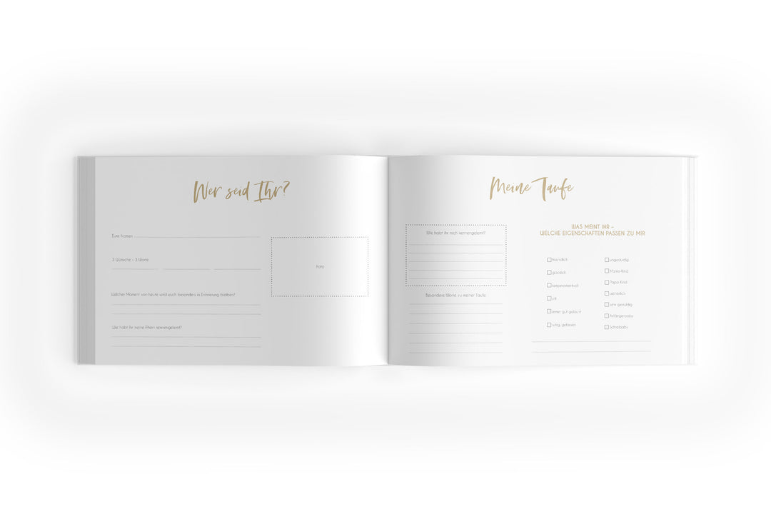 Gästebuch im Boho Design zum Ausfüllen bei der Taufe