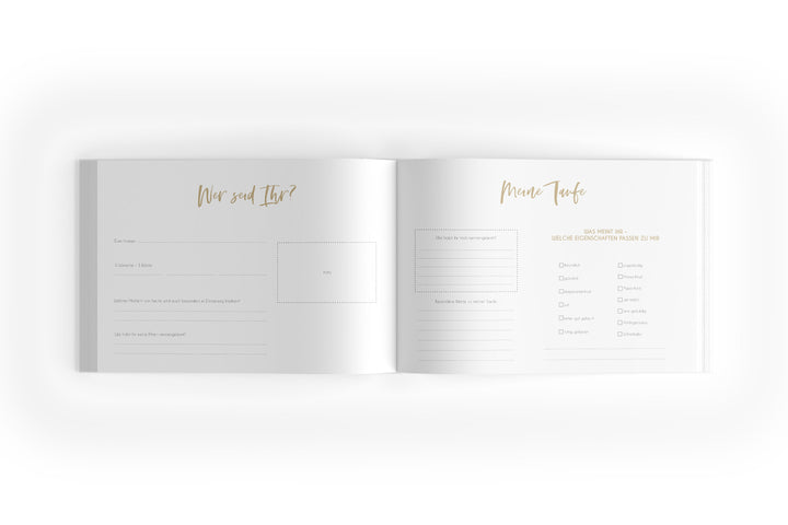 Gästebuch im Boho Design zum Ausfüllen bei der Taufe